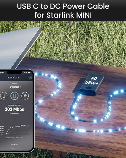 STARGEAR Mini 100W USB-C to DC Power Cable for Starlink Mini 2m / 5m
