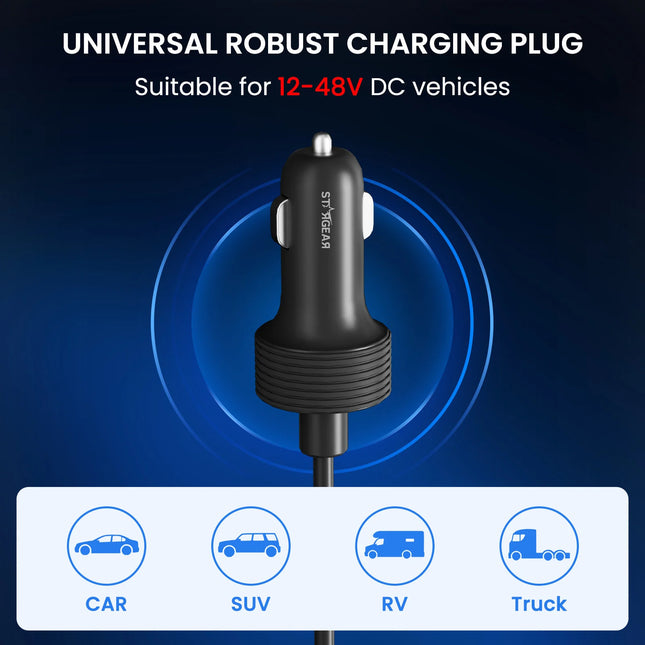 STARGEAR Mini 12V-48V Cig Outlet to DC Power Cable for Starlink Mini 3M